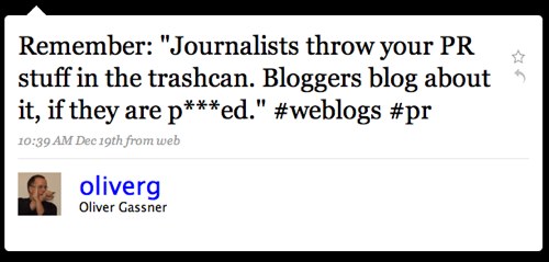 Tweet von Oliver Gassner
