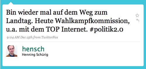 Tweet von hensch