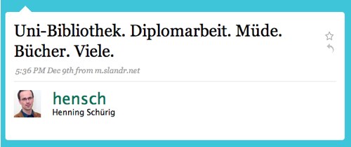 Tweet von hensch