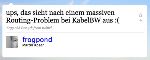 Tweet von Martin Koser