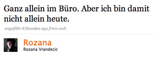 Tewwt von Rozana