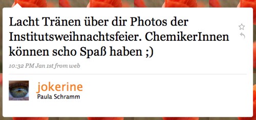 Tweet von Jokerine