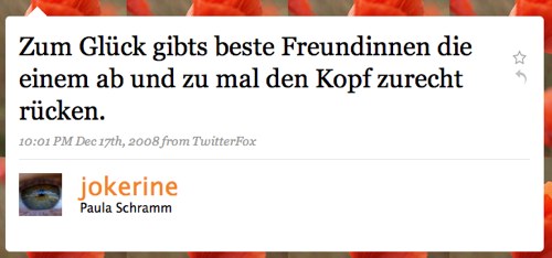 Tweet von Jokerine